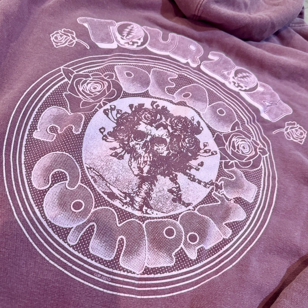 Dead & Company Tour Garment Dyed Skull & Roses Hoodie